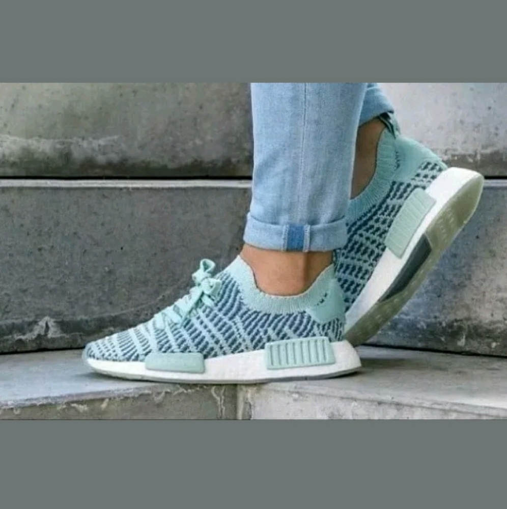 Adidas Boost NMD R1 Primeknit Sneakers - Picture 1 of 8